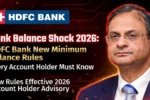 HDFC bank minimum balance rules