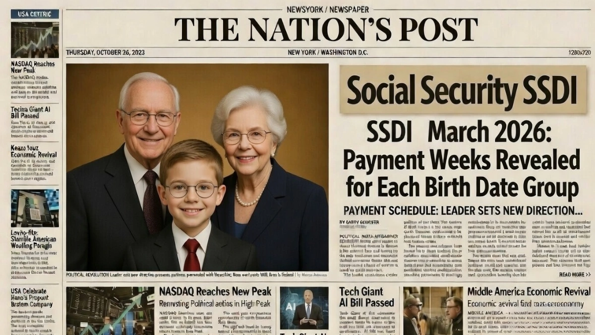 SSDI March 2026 payment dates